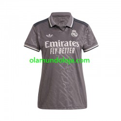 Camisola Real Madrid Mulher Equipamento Terceiro 2024-2025 Manga Curta